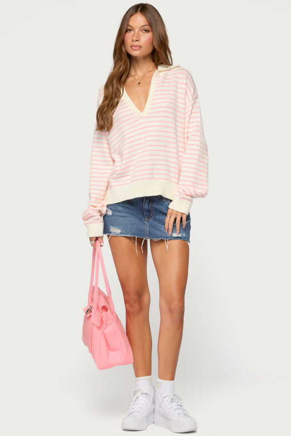 Copenhagen Oversized Striped Sweater view 2