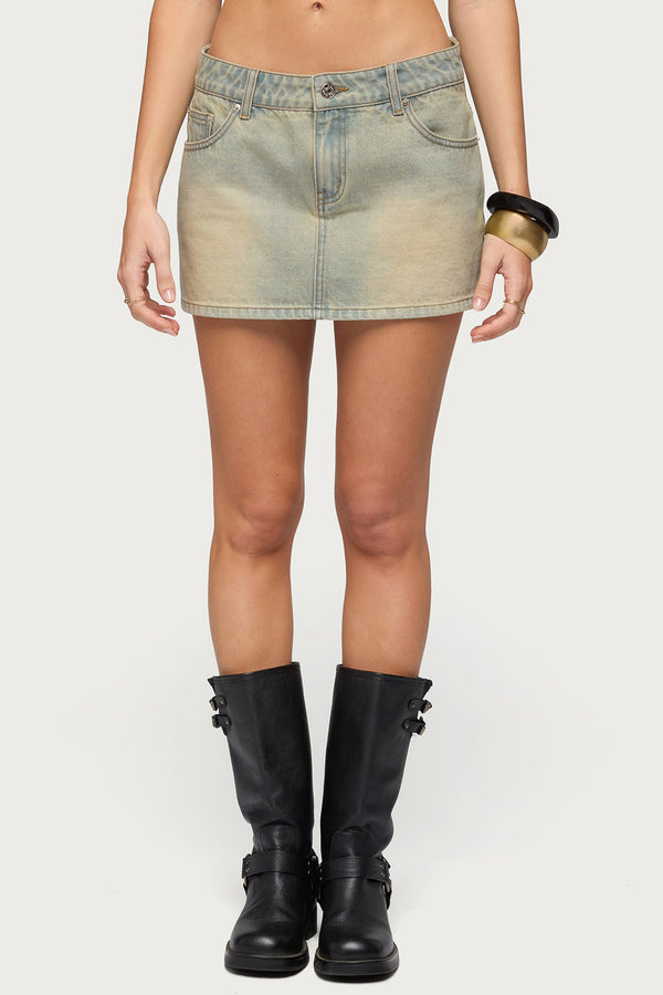 Chiara Denim Micro Skirt view 2