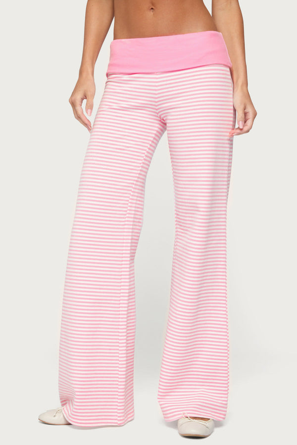 Meggy Striped Foldover Pants view 2
