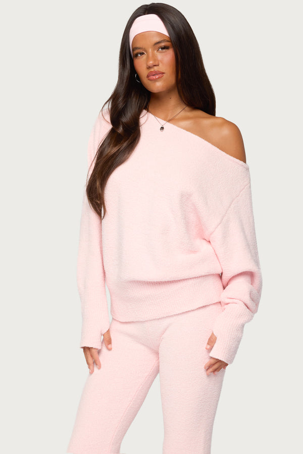 Plush Oversized Asymmetric Sweater view 1
