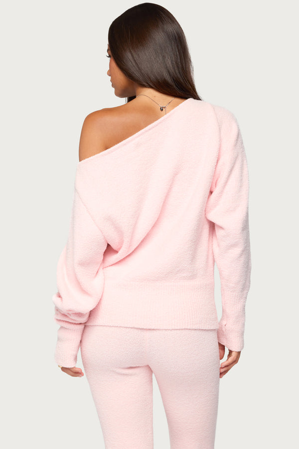 Plush Oversized Asymmetric Sweater view 2