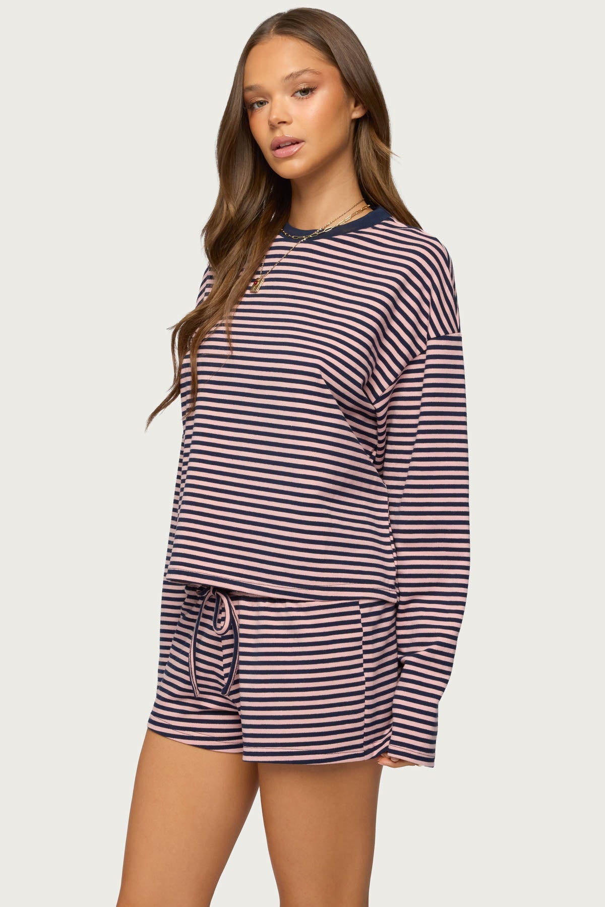 Jainee Striped Long Sleeve T Shirt