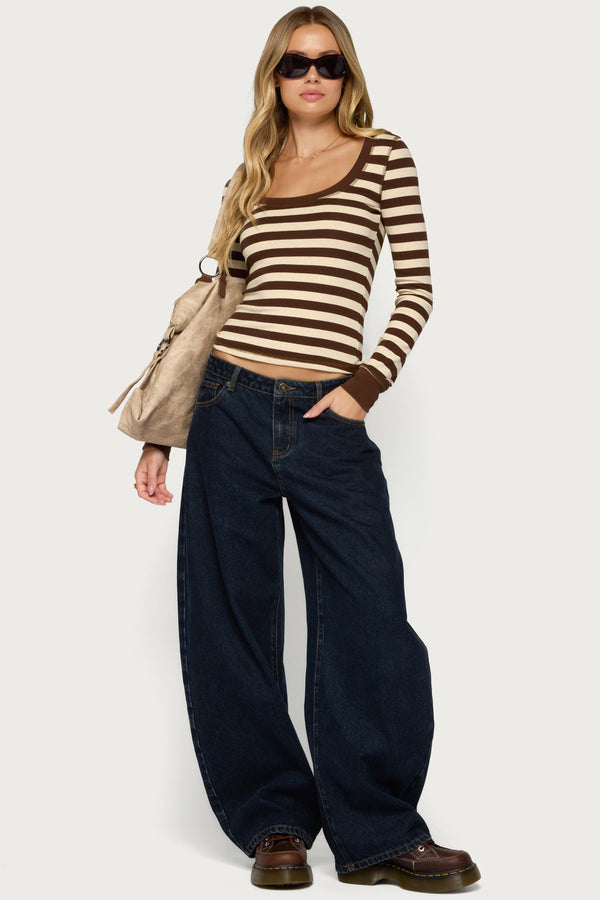 Rainey Striped Long Sleeve Top view 2