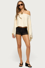 Sharla Off Shoulder Poncho Sweater