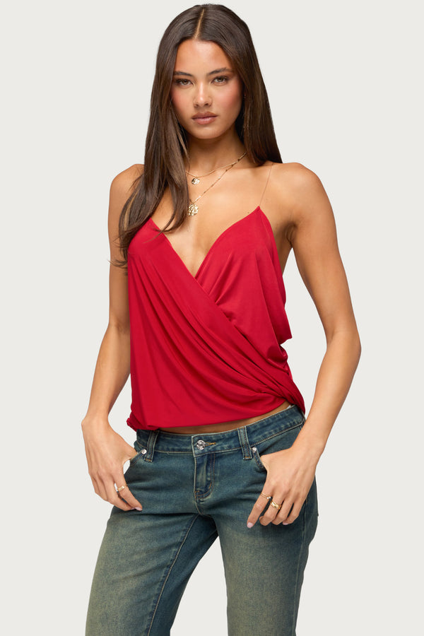 Ainsley Wrap Top view 1