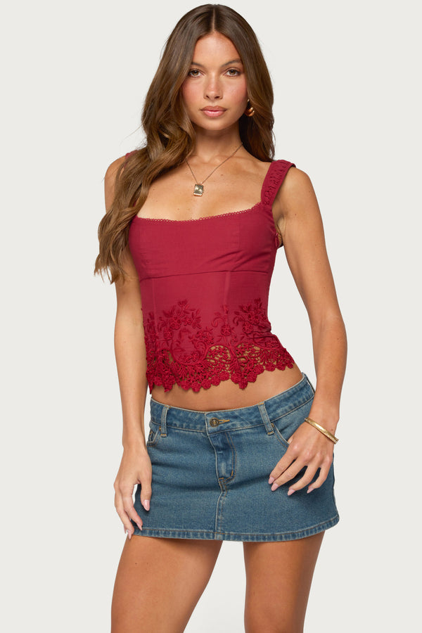 Jana Lacey Ruched Strap Corset view 1