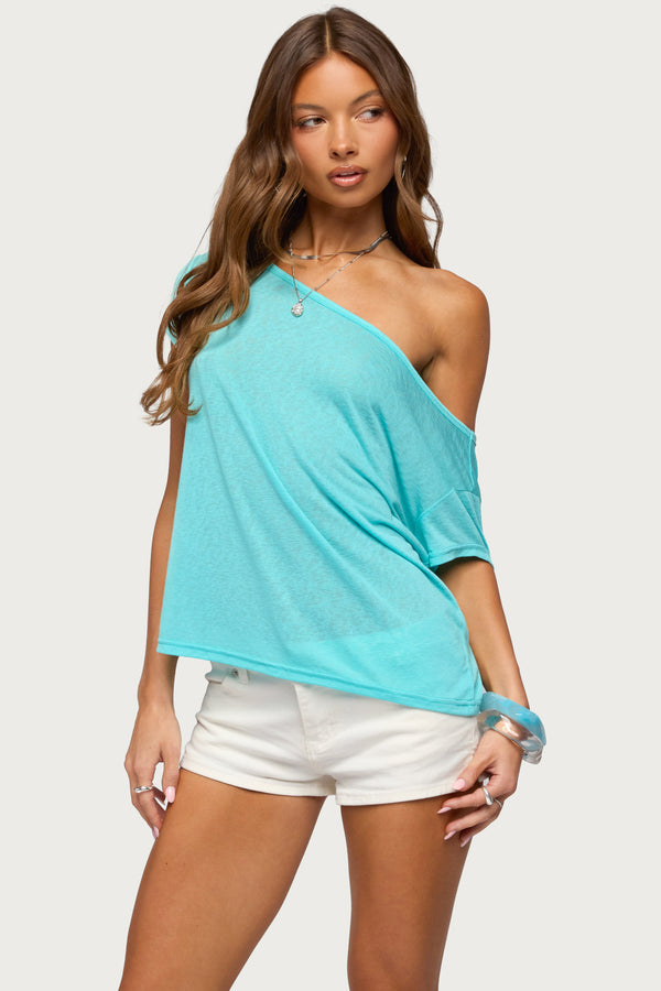 Amora Off Shoulder Sheer Top view 2