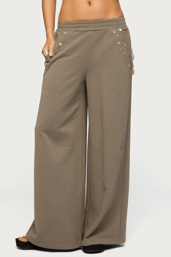 Zania Iridescent Button Sweatpants view 2
