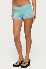 Delyla Striped Micro Shorts