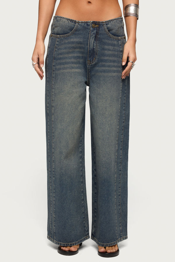 Elia No Waistband Low Rise Baggy Jeans view 2