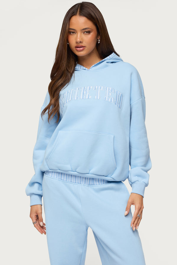 Edikted Core Stripey Oversized Hoodie view 1