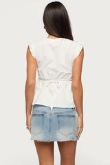 Meadow Linen Look Lacey Top