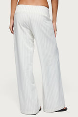 Parker Pinstripe Tie Belt Pants