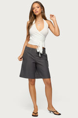 Grommet Low Rise Bermuda Shorts
