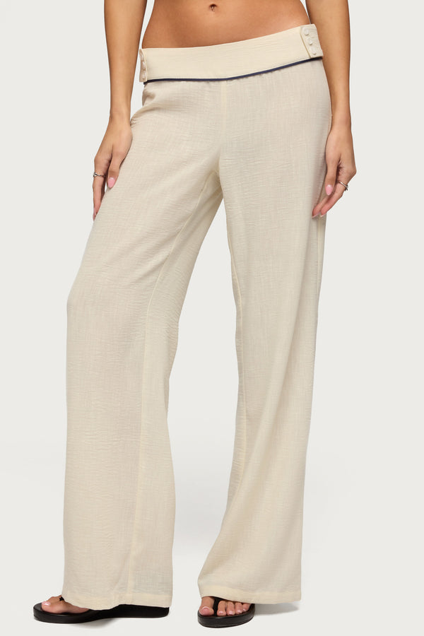 Dorine Contrast Woven Pants view 2