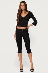 Meeva Grommet Capri Pants
