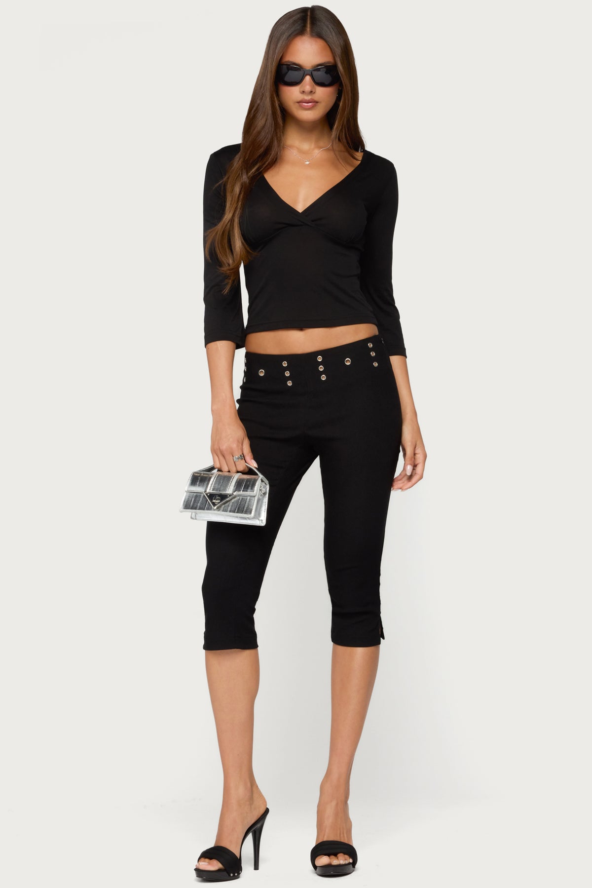 Meeva Grommet Capri Pants