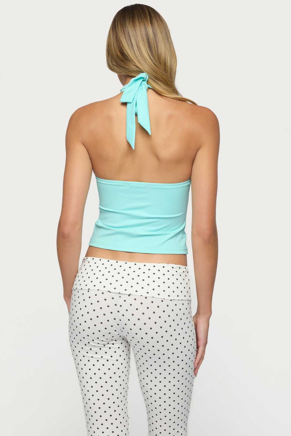 Ikara Backless High Neck Halter Top