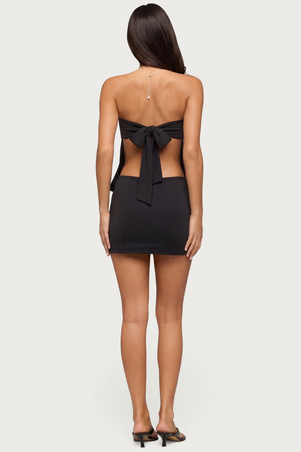 Alannah Backless Strapless Mini Dress