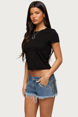Izabelle Shredded Back Top