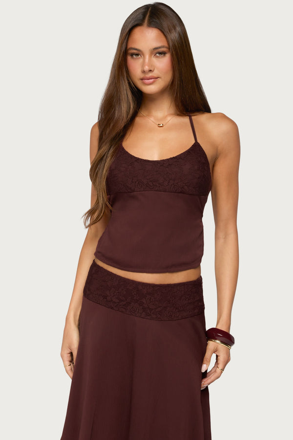 Evia Lacey Backless Halter Top view 1