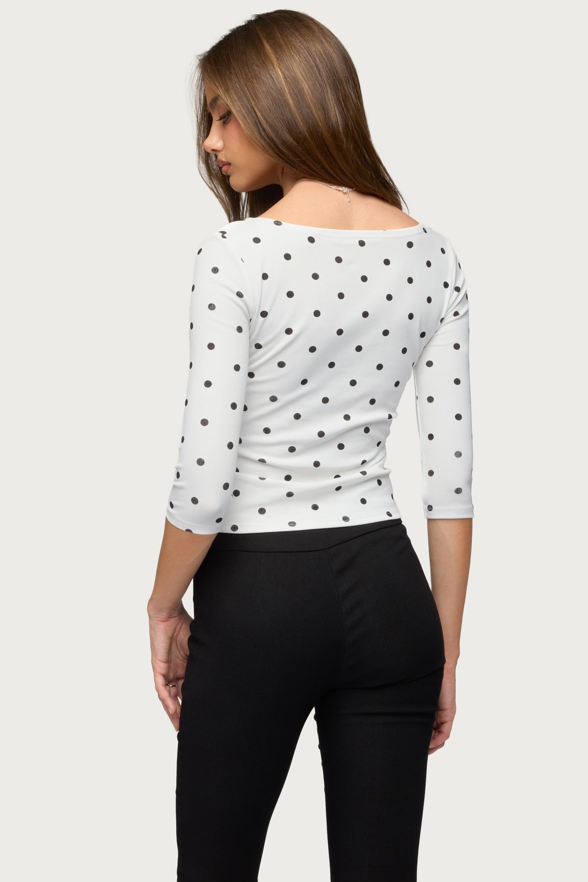 Katey V Neck Polka Dot Top