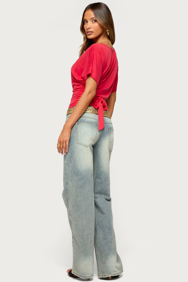 Maevie Ruched Waist Top view 2