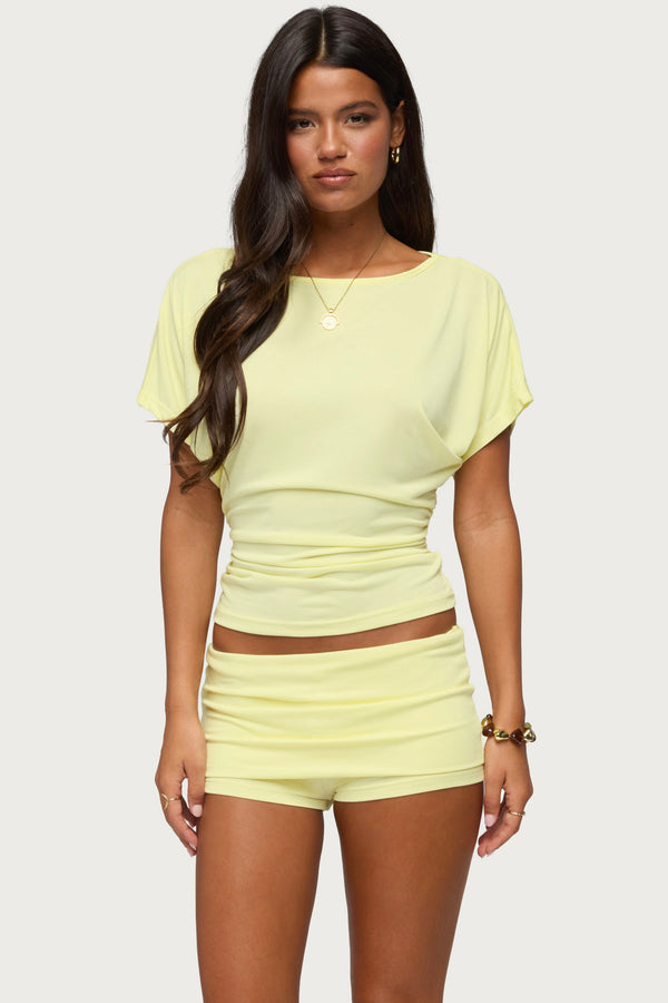 Maevie Ruched Waist Top view 1