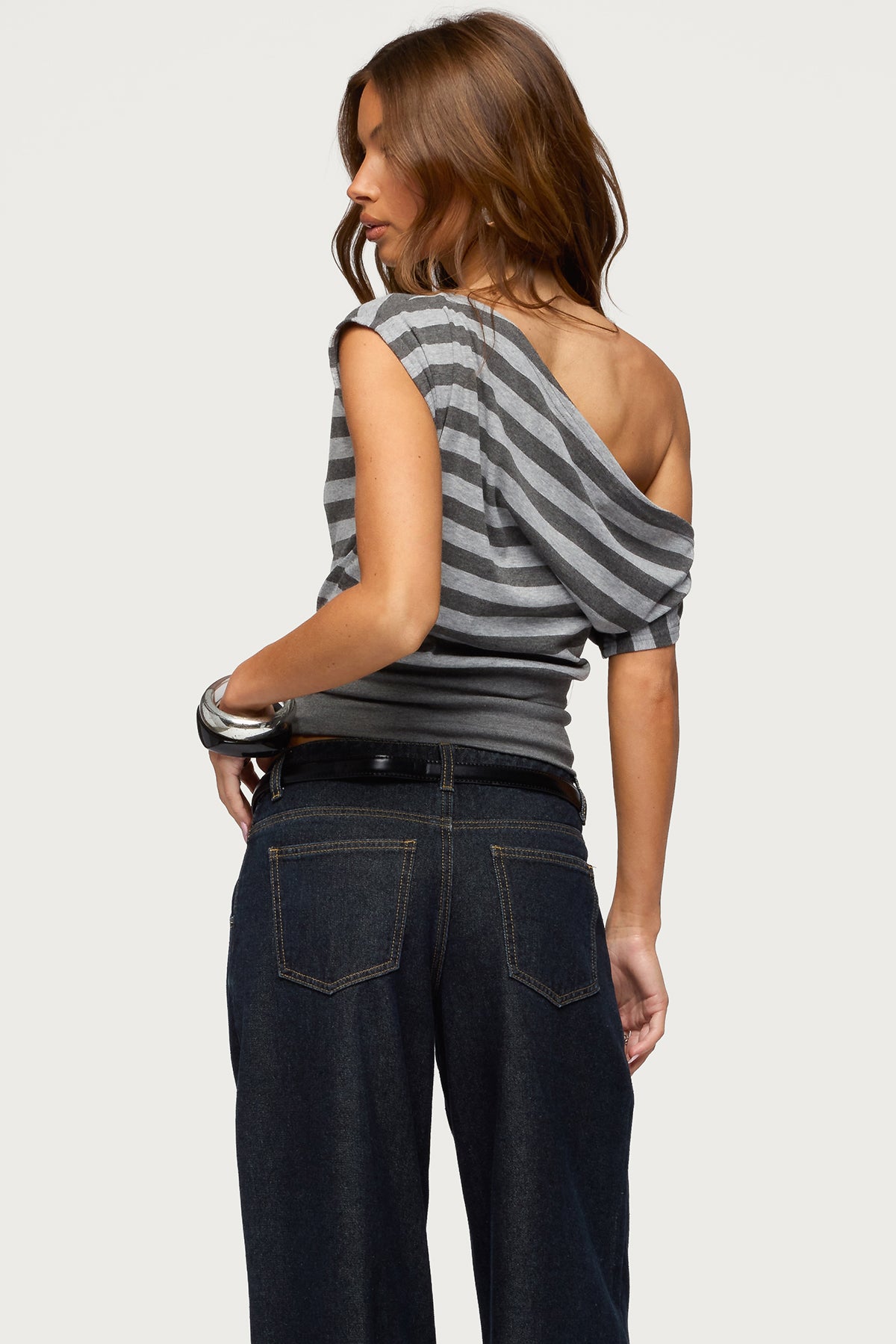 Kittie Striped Off Shoulder Top