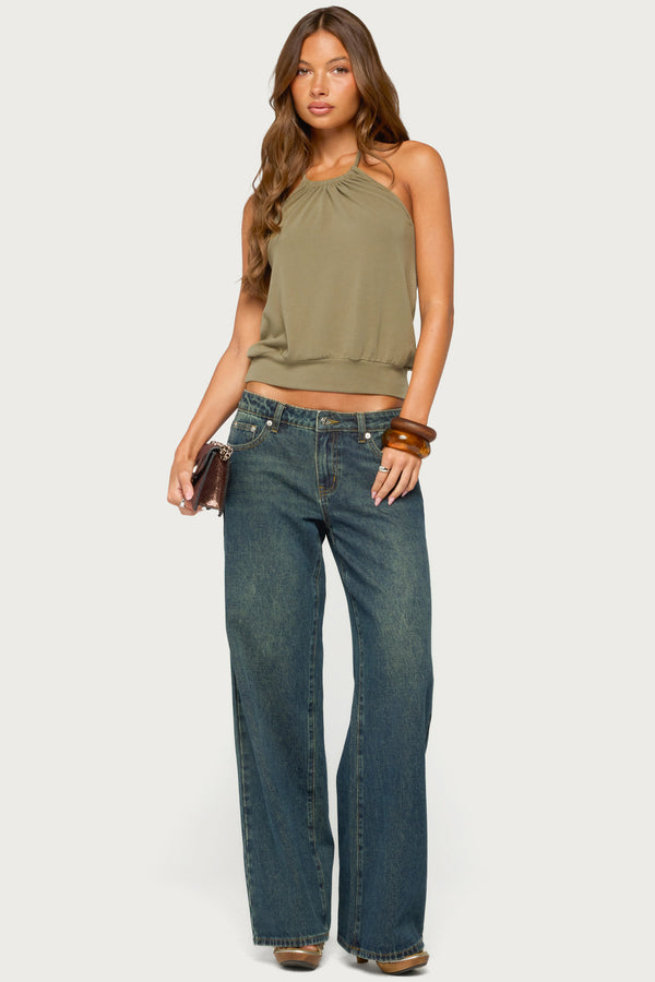 Bondi Cinched Waist Halter Top view 2