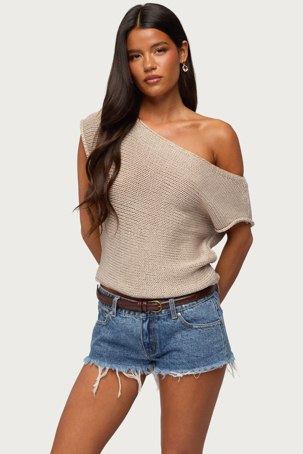 Naamo Off Shoulder Knit Top view 1