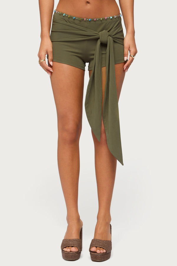 Monroah Bead Low Rise Shorts view 2
