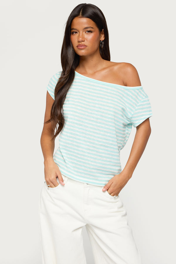 Chanelle Off Shoulder Striped Top view 1