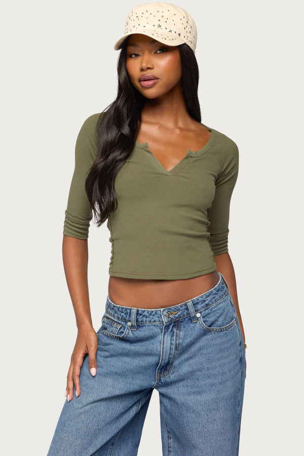 Parla Notch Scoop Neck Top view 1