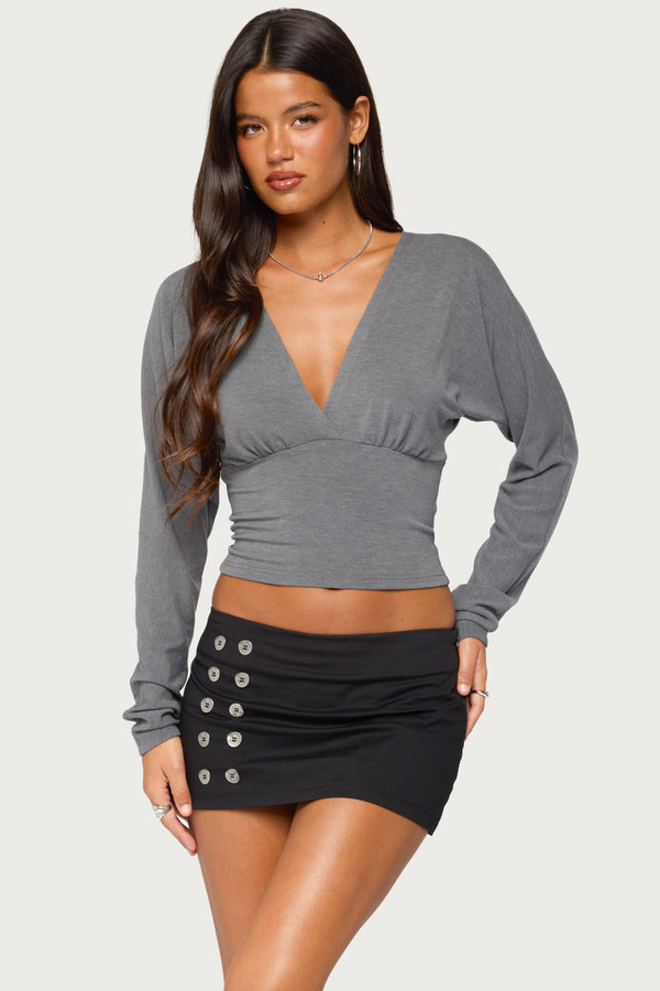 Gilla Long Sleeve V Neck Top view 1