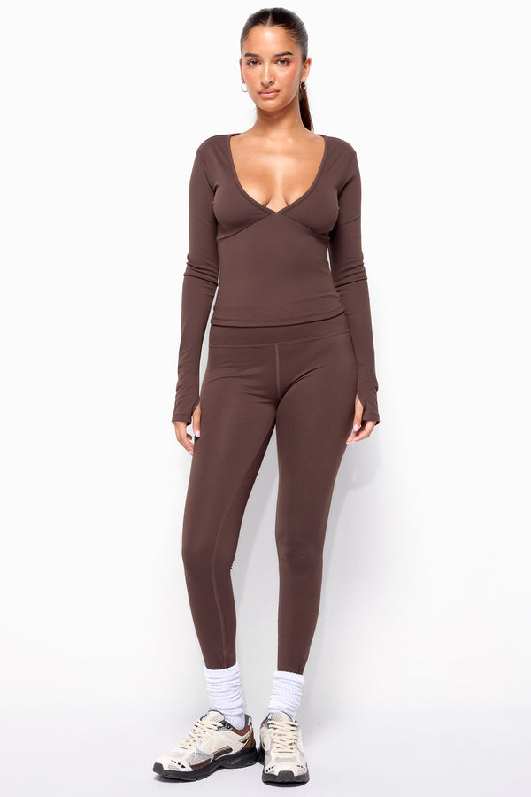 Seana Long Sleeve V Neck Top view 2