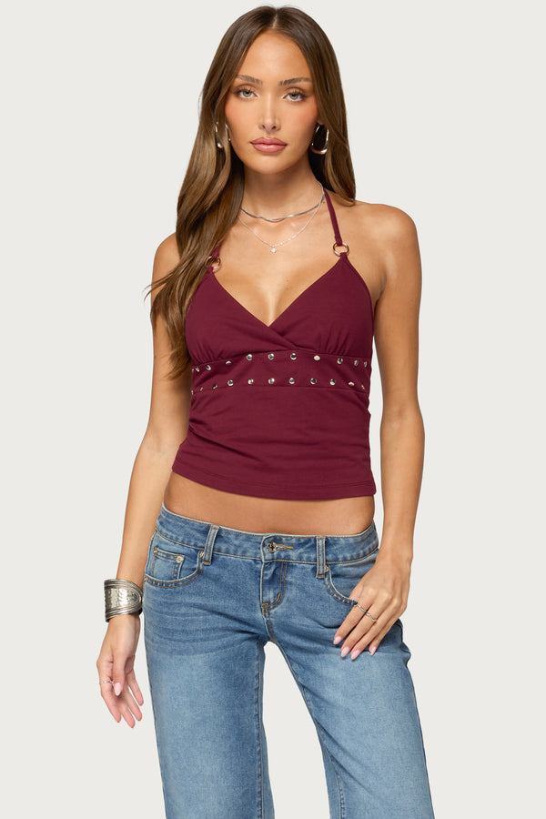 Kairy Studded Halter Top view 1