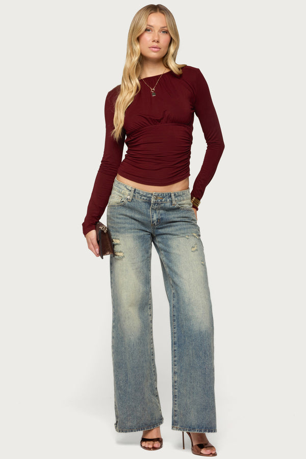 Naela Cowl Back Long Sleeve Top view 2