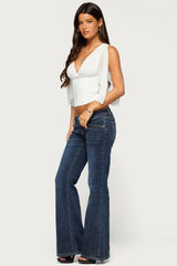 Shirilee Chiffon Flutter Sleeve Corset