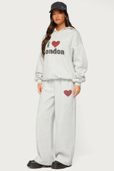 London Obsessed Rhinestone Sweatpants