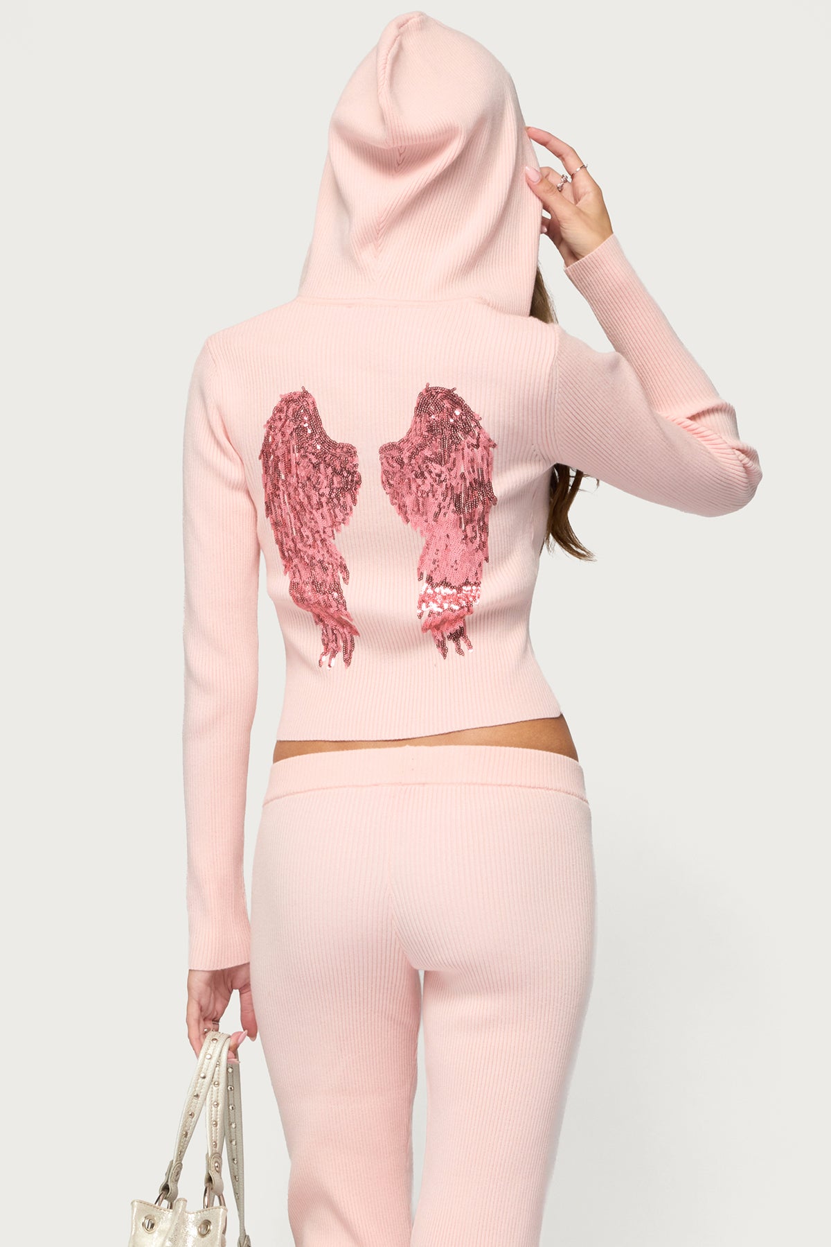 Ethie Knit Angel Zip Up Hoodie