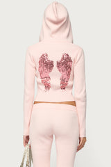 Ethie Knit Angel Zip Up Hoodie