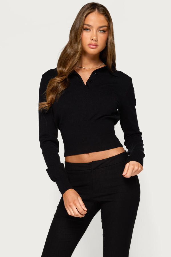 Kaisa Knit Polo Sweater view 1