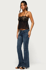Emmalynn Floral Chiffon Babydoll Top