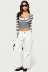Petite Raelynn Washed Low Rise Baggy Jeans