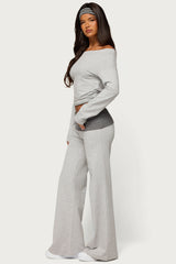 Sunnie Contrast Foldover Pants