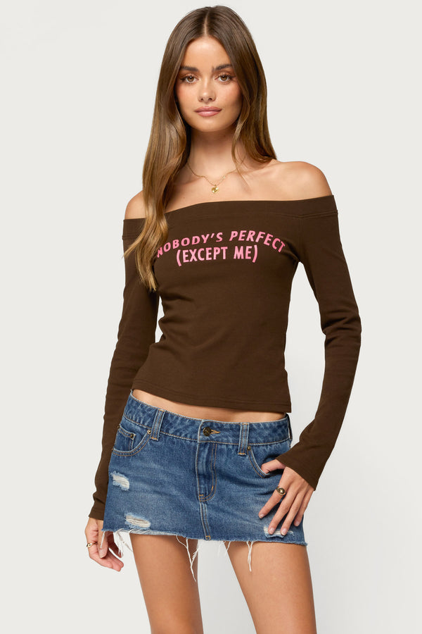 Miss Perfect Off Shoulder Top view 1