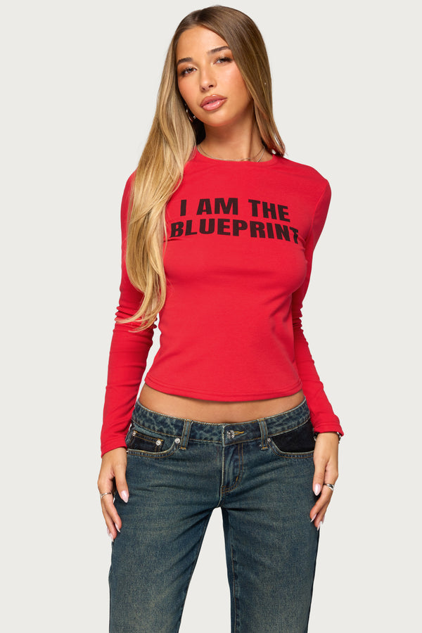 I Am The Blueprint Long Sleeve Top view 1
