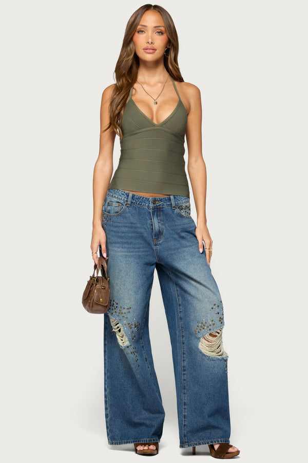 Enza Bandage Halter Top view 2