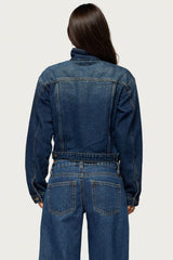 Tamy High Neck Denim Jacket